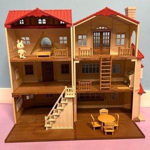 Calico critters, red roof country home